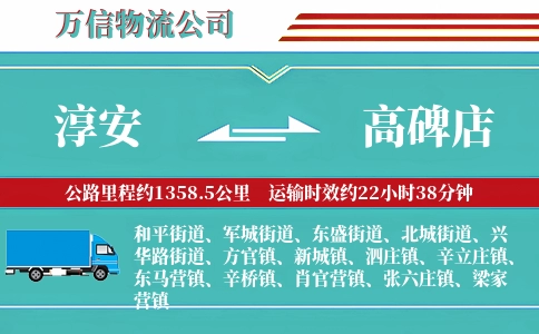 淳安到高碑店物流公司