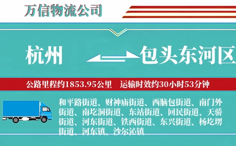 杭州到包头东河区物流公司