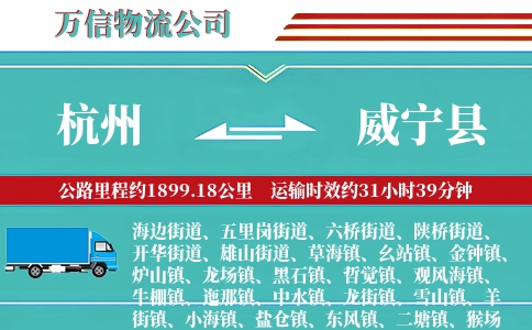 杭州到威宁县物流公司