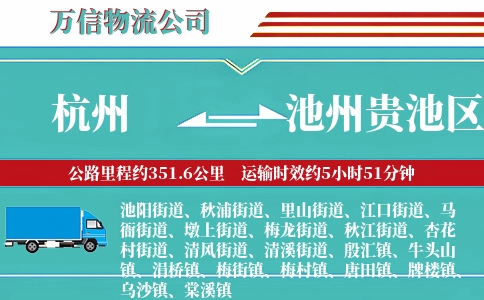 杭州到池州贵池区物流公司