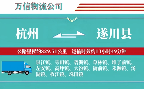 杭州到遂川县物流公司