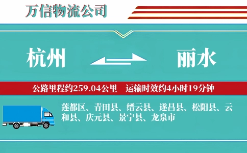 杭州到丽水物流公司