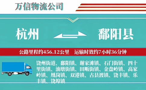 杭州到鄱阳县物流公司