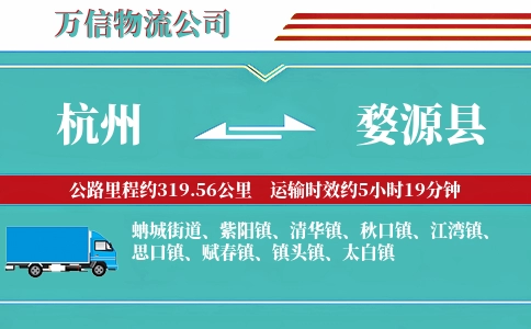 杭州到婺源县物流公司