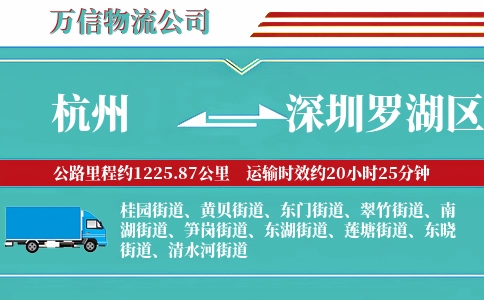 杭州到深圳罗湖区物流公司