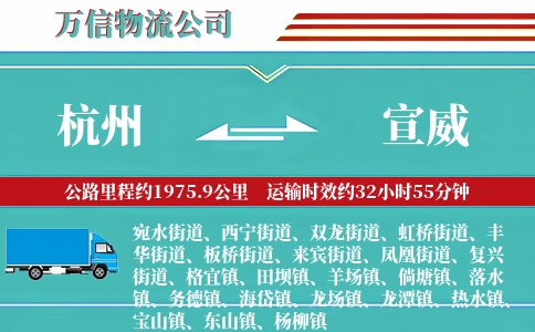 杭州到宣威物流公司
