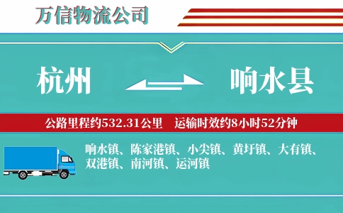 杭州到响水县物流公司