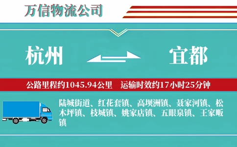杭州到宜都物流公司