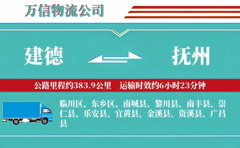 建德到抚州物流公司