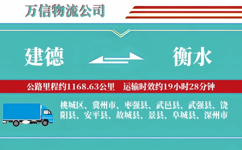 建德到衡水物流公司