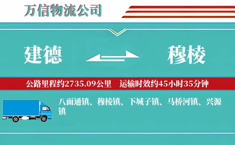 建德到穆棱物流公司