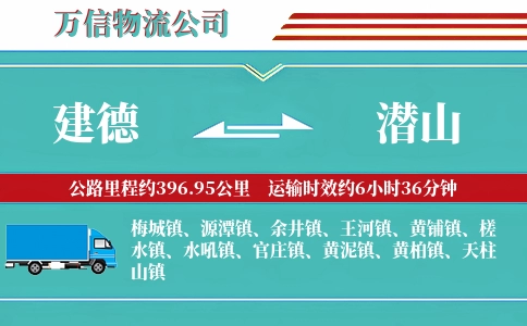建德到潜山物流公司