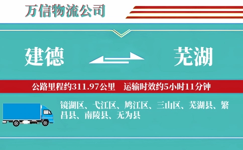 建德到芜湖物流公司