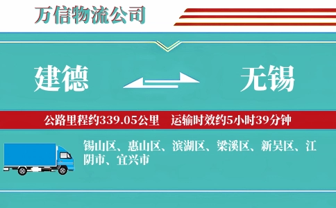 建德到无锡物流公司