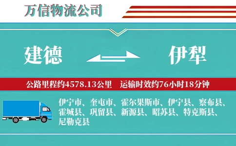 建德到伊犁物流公司