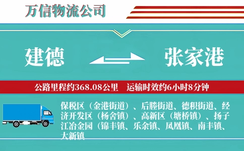 建德到张家港物流公司