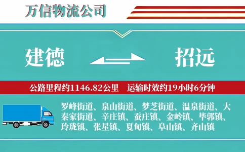 建德到招远物流公司