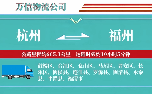 杭州到福州专线