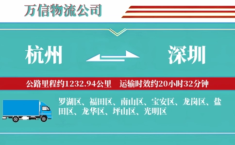 杭州到深圳专线