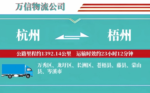 杭州到梧州专线