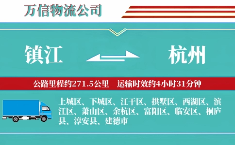 镇江到杭州物流公司