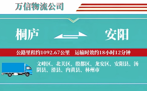 桐庐到安阳物流公司