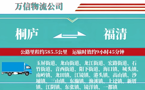 桐庐到福清物流公司