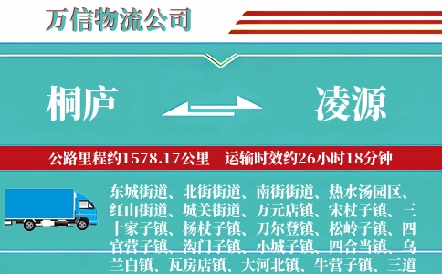桐庐到凌源物流公司
