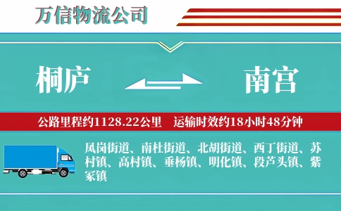 桐庐到南宫物流公司