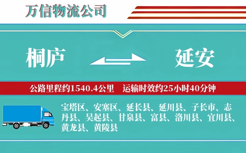 桐庐到延安物流公司