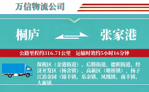 桐庐到张家港物流公司